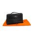 HERMES KELLY POCHETTE MINI SELLIER BLACK GULLIVER HAND BAG 2006 SQUARE J PALLADIUM HARDWARE 90351074