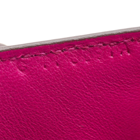 HERMES KELLY POCHETTE MINI SELLIER ROSE SHEHERAZADE CROCODILE ALLIGATOR HAND BAG 2018 C STAMP PALLADIUM HARDWARE 90351045