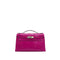 HERMES KELLY POCHETTE MINI SELLIER ROSE SHEHERAZADE CROCODILE ALLIGATOR HAND BAG 2018 C STAMP PALLADIUM HARDWARE 90351045