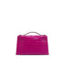 HERMES KELLY POCHETTE MINI SELLIER ROSE SHEHERAZADE CROCODILE ALLIGATOR HAND BAG 2018 C STAMP PALLADIUM HARDWARE 90351045