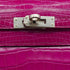 HERMES KELLY POCHETTE MINI SELLIER ROSE SHEHERAZADE CROCODILE ALLIGATOR HAND BAG 2018 C STAMP PALLADIUM HARDWARE 90351045