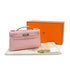 HERMES KELLY POCHETTE ROSE SAKURA VEAU SWIFT HAND BAG 2025 K STAMP PALLADIUM HARDWARE 90331865