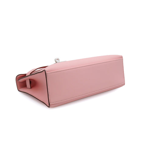 HERMES KELLY POCHETTE ROSE SAKURA VEAU SWIFT HAND BAG 2025 K STAMP PALLADIUM HARDWARE 90331865