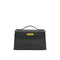 HERMES KELLY POCHETTE SELLIER BLACK VEAU SWIFT HAND BAG 2024 W STAMP GOLD HARDWARE 90331852