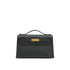 HERMES KELLY POCHETTE SELLIER BLACK VEAU SWIFT HAND BAG 2024 W STAMP GOLD HARDWARE 90331852