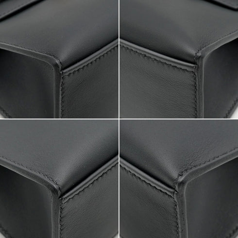 HERMES KELLY POCHETTE SELLIER BLACK VEAU SWIFT HAND BAG 2024 W STAMP GOLD HARDWARE 90331852