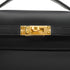 HERMES KELLY POCHETTE SELLIER BLACK VEAU SWIFT HAND BAG 2024 W STAMP GOLD HARDWARE 90331852