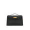 HERMES KELLY POCHETTE SELLIER BLACK VEAU SWIFT HAND BAG 2025 K STAMP GOLD HARDWARE 90330700