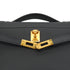 HERMES KELLY POCHETTE SELLIER BLACK VEAU SWIFT HAND BAG 2025 K STAMP GOLD HARDWARE 90330700