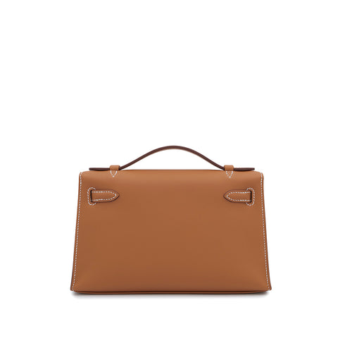 HERMES KELLY POCHETTE SELLIER GOLD VEAU SWIFT HAND BAG 2025 K STAMP GOLD HARDWARE 90325350