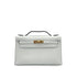 HERMES KELLY POCHETTE SELLIER GRIS PERLE VEAU SWIFT HAND BAG 2025 K STAMP PERMABRASS GOLD HARDWARE 90323970