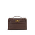 HERMES KELLY POCHETTE SELLIER HAVANE EVERGRAIN HAND BAG 2008 SQUARE L GOLD HARDWARE 90330948