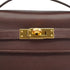 HERMES KELLY POCHETTE SELLIER HAVANE EVERGRAIN HAND BAG 2008 SQUARE L GOLD HARDWARE 90330948