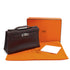 HERMES KELLY POCHETTE SELLIER HAVANE EVERGRAIN HAND BAG 2006 SQUARE J PALLADIUM HARDWARE 90339639