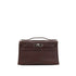 HERMES KELLY POCHETTE SELLIER HAVANE EVERGRAIN HAND BAG 2006 SQUARE J PALLADIUM HARDWARE 90339639