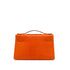 HERMES KELLY POCHETTE SELLIER TANGERINE LIZARD HAND BAG 2005 SQUARE I RUTHENIUM HARDWARE 90344360