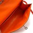 HERMES KELLY POCHETTE SELLIER TANGERINE LIZARD HAND BAG 2005 SQUARE I RUTHENIUM HARDWARE 90344360