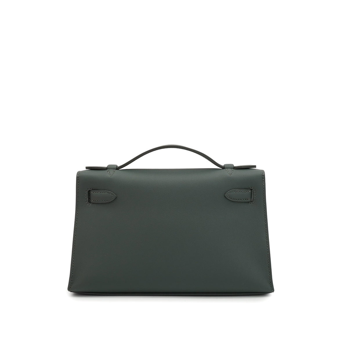 HERMES KELLY POCHETTE SELLIER VERT MANGROVE VEAU SWIFT HAND BAG