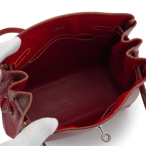 HERMES KELLY SPORTS MM ROUGE H LISSE SHOULDER BAG 2001 SQUARE E PALLADIUM HARDWARE 90339635