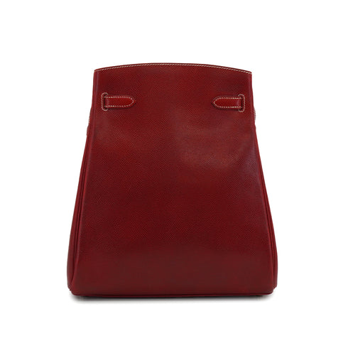 HERMES KELLY SPORTS MM ROUGE H LISSE SHOULDER BAG 2001 SQUARE E PALLADIUM HARDWARE 90339635