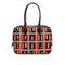 HERMES LETTRES AU CARRE PLUME 28 BLACK CAPUCINE BLUE INDIGO TOILE DE CAMP VEAU SWIFT HAND BAG 2018 C STAMP PALLADIUM HARDWARE 90340176