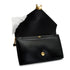 HERMES LYDIE BLACK BOX CALF CLUTCH SHOULDER BAG 1987 CIRCLE Q GOLD HARDWEAR 90341425