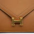 HERMES LYDIE GOLD COUCHEVEL CLUTCH SHOULDER BAG 1983 CIRCLE M GOLD HARDWARE 90333178