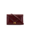 HERMES LYDIE ROUGE H BOX CALF CLUTCH SHOULDER BAG 1985 CIRCLE O GOLD HARDWARE 90335792