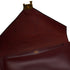HERMES LYDIE ROUGE H BOX CALF CLUTCH SHOULDER BAG 1985 CIRCLE O GOLD HARDWARE 90335792