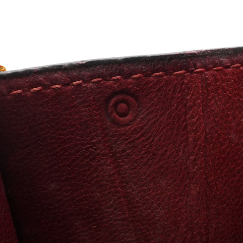 HERMES LYDIE ROUGE H BOX CALF CLUTCH SHOULDER BAG 1985 CIRCLE O GOLD HARDWARE 90335792