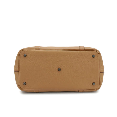 HERMES MAISON MARGIELA INITIAL TABAC CAMEL TAURILLON CLEMENCE SHOULDER BAG 2003 SQUARE G 90335034