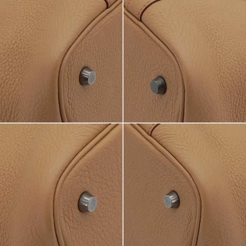 HERMES MAISON MARGIELA INITIAL TABAC CAMEL TAURILLON CLEMENCE SHOULDER BAG 2003 SQUARE G 90335034