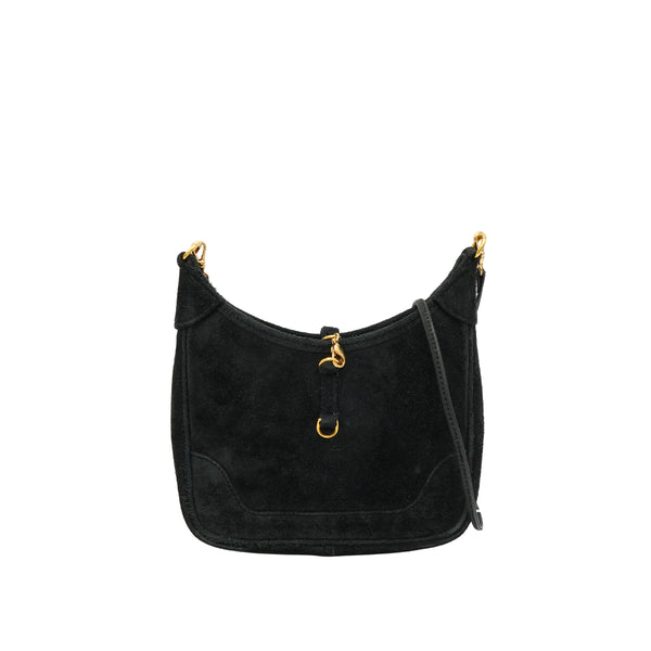 HERMES MINIMINI TRIM BLACK DOBLIS SHOULDER BAG 1991 CIRCLE U GOLD HARDWARE 90348523