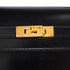 HERMES MINI KELLY 20 SELLIER BLACK BOX CALF SHOULDER BAG 1973 CIRCLE C GOLD HARDWARE 90344576