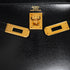 HERMES MINI KELLY 20 SELLIER BLACK BOX CALF SHOULDER BAG 1973 CIRCLE C GOLD HARDWARE 90344576