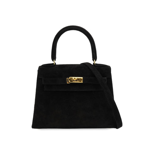 HERMES MINI KELLY 20 SELLIER BLACK DOBRIS SHOULDER BAG 1996 CIRCLE Z GOLD HARDWARE 90351049