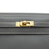 HERMES MINI KELLY 20 SELLIER GRAY BOX CALF SHOULDER BAG 1985 CIRCLE O GOLD HARDWARE 90330701