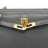 HERMES MINI KELLY 20 SELLIER GRAY BOX CALF SHOULDER BAG 1985 CIRCLE O GOLD HARDWARE 90330701