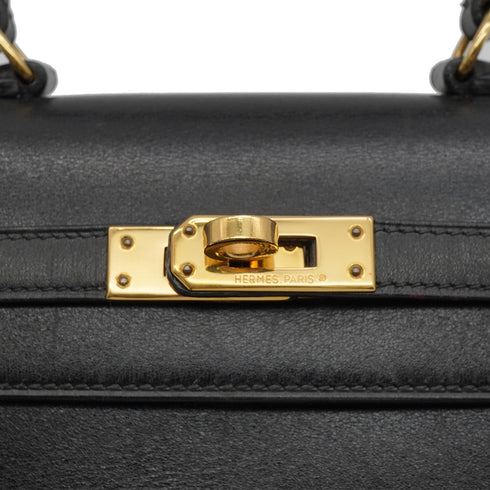 HERMES MINI KELLY 20 SELLIER POUSSIERE MADAME SHOULDER BAG 1993 CIRCLE W PERMABRASS GOLD HARDWARE 90346641