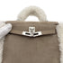 HERMES MINI KELLY 20 TEDDY PLUCH GRIS CAILLOU ECRU ETOUPE GRIZZLY MOUTON VEAU SWIFT HAND SHOULDER BAG 2025 K STAMP PALLADIUM HARDWARE 90318739