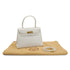 HERMES MINI KELLY 20 WHITE GRAINE HAND SHOULDER BAG 1985 CIRCLE O GOLD HARDWARE 90227517