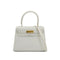 HERMES MINI KELLY 20 WHITE GRAINE HAND SHOULDER BAG 1985 CIRCLE O GOLD HARDWARE 90227517