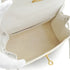 HERMES MINI KELLY 20 WHITE GRAINE HAND SHOULDER BAG 1985 CIRCLE O GOLD HARDWARE 90227517