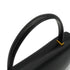 HERMES MODERNIST BLACK BOX CALF HAND BAG 1973 CIRCLE C GOLD HARDWARE 90351079