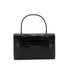 HERMES MODERNIST BLACK CROCODILE ALLIGATOR HAND BAG 1973 CIRCLE C GOLD HARDWARE 90335576