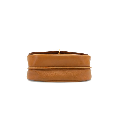 HERMES NATURAL COUCHEVEL WOOD SHOULDER BAG 1981 CIRCLE K GOLD HARDWARE 90341433