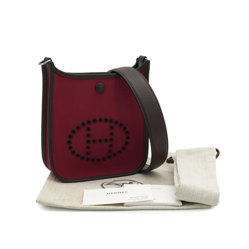 HERMES NEO EVELYNE 16 TPM RUBY BLEU ZANZIBAR ROUGE SELLIER TOILE OFFICIER SWIFT 2024 W STAMP 90331855