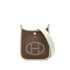 HERMES NEO EVELYNE TPM ETOUPE GRIS PALE TOILE OFFICEIR VEAU SWIFT SHOULDER BAG 2024 W STAMP SILVER HARDWARE 90347934