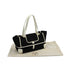 HERMES PASSE PASSE 35 BLACK WHITE TOILE H HAND BAG 2014 SQUARE R 90351636