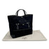 HERMES PASSE PASSE 35 BLUE MARINE BLACK TOILE GOELAND VEAU SWIFT HAND SHOULDER BAG 2014 SQUARE R 90324134